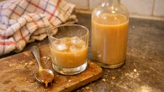 Domácí likér ze slaného karamelu: krémový, bez vajec a krásně sametový