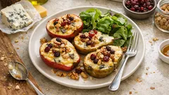 Zapečená jablka a hrušky se sýrem: sladko-slaný předkrm hotový za 15 minut