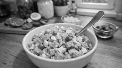 Sloní žrádlo: rychlý salát ze šunky, vajec a okurek, který chutná ještě líp po odležení